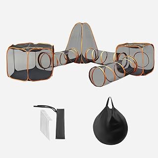 Foldable Pop-Up Cat Tunnel Playpen Set for Outdoor Cats