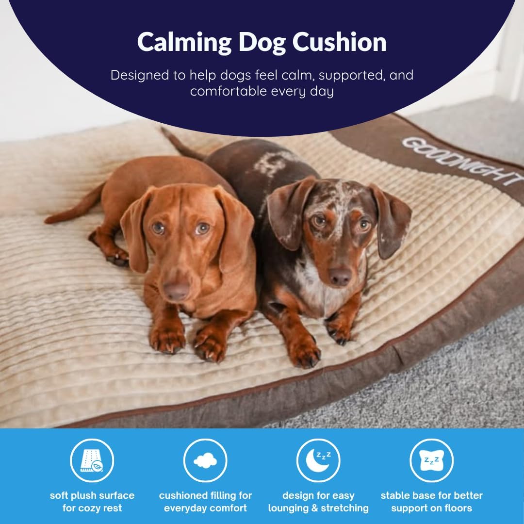 Brown plush cushion dog bed and crate mat