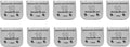 Set of seven ceramic detachable dog grooming clipper blades laid out by size – view 8