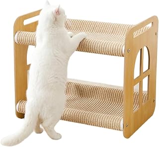 Double Cat Bed with Sisal Pad, 2-Layer, Breathable, Large