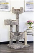 HomeStock Cat Tree for Large Cats, Solid Wood and Carpet, 50" Tall
