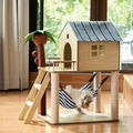 Deluxe Large Cat Tree with Hammock and Condo, Sisal Scratching Posts, Multi-Level Tower for Indoor Cats