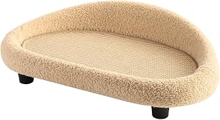 Linen Pet Couch Bed and Cat Scratcher Couch Sofa for Small and Medium Dogs and Cats
