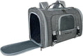 Convertible backpack pet carrier with mesh panels and fleece pad