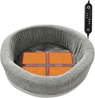 Heated Cat Bed, 5V USB Electric Warming Cushion with Timer