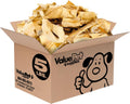 Pile of assorted beef cheek slice dog chews from a 10 lb bulk pack – view 3