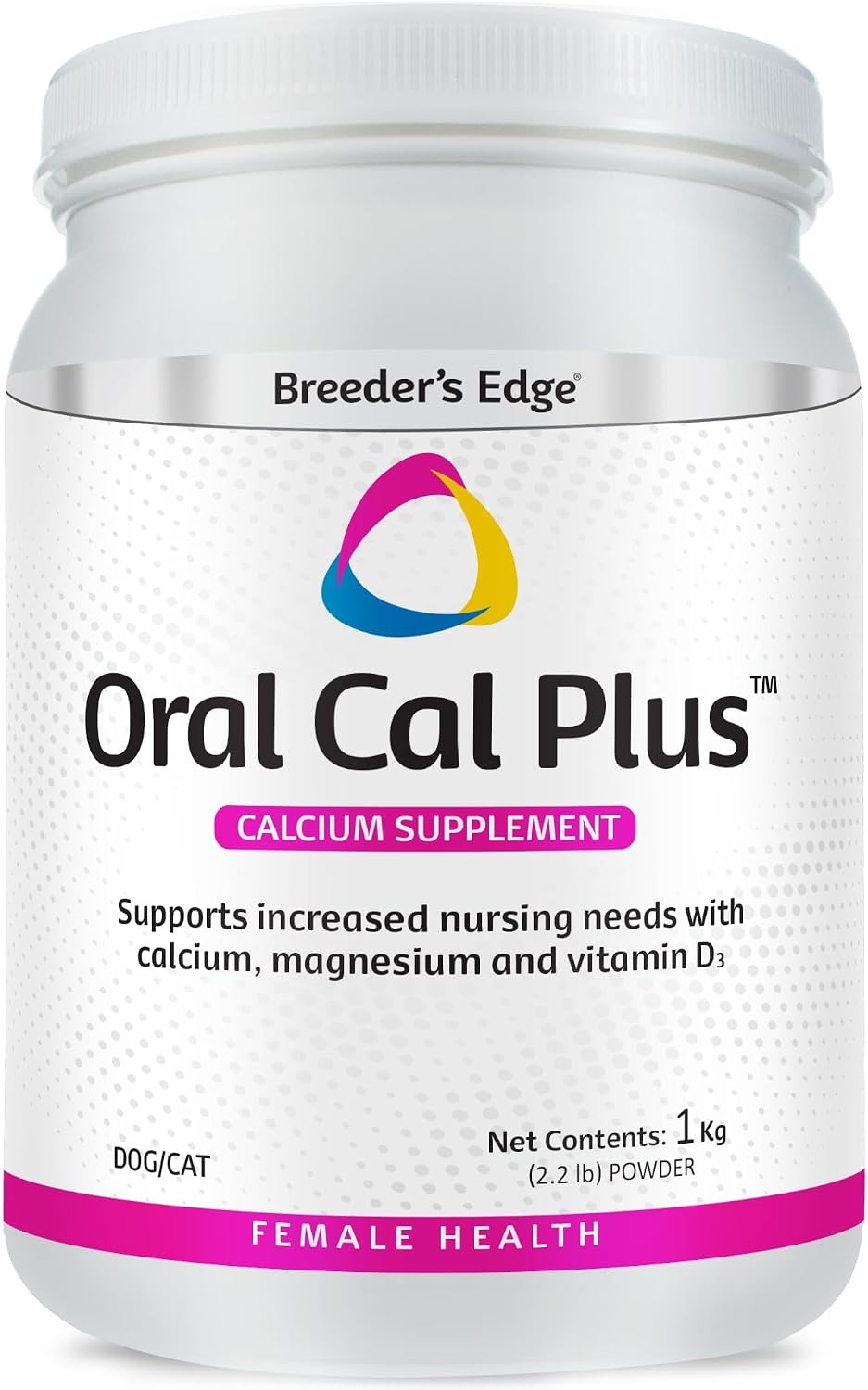 1 kg tub of oral calcium powder for nursing dogs and cats