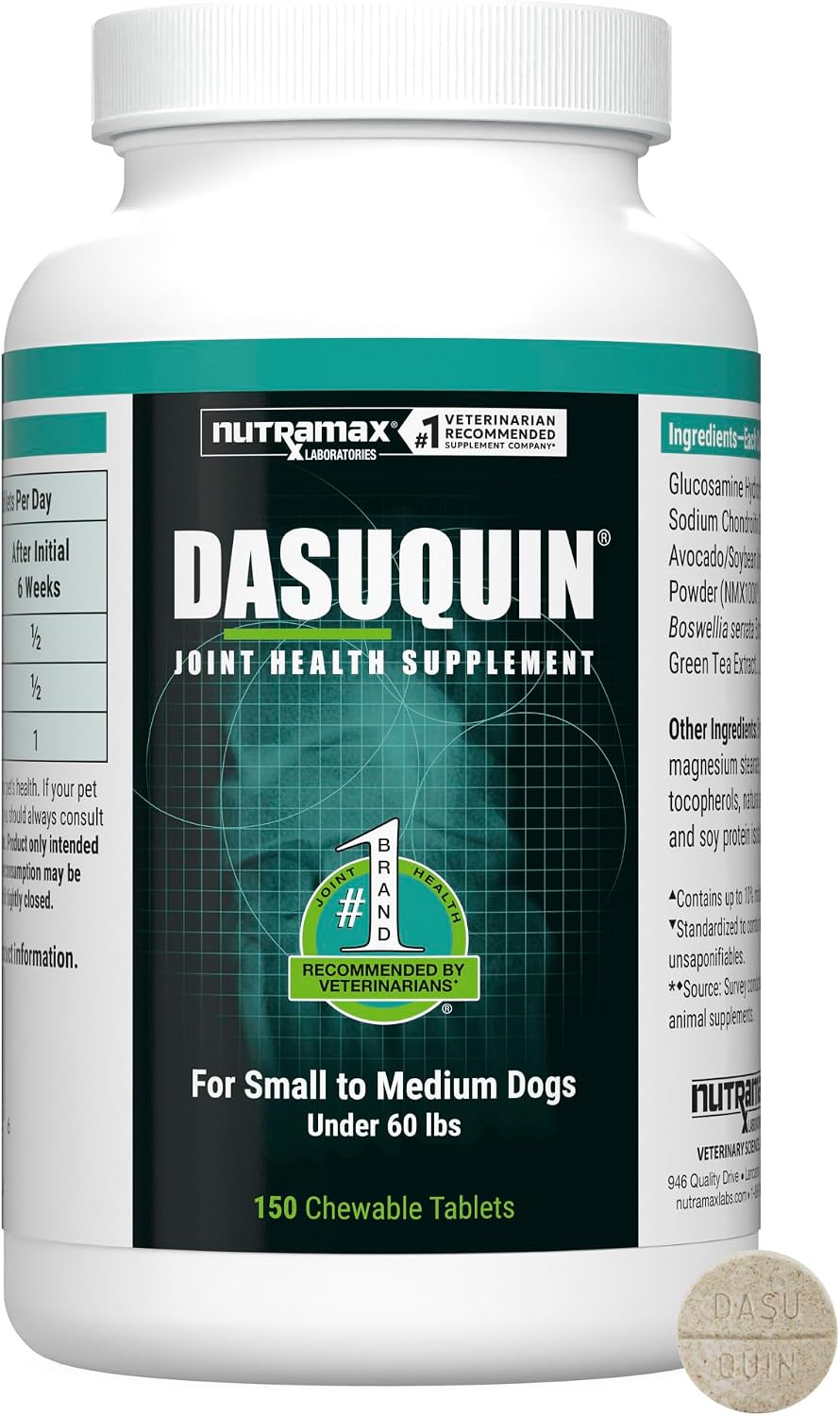 Two boxes of glucosamine and chondroitin joint chewable tablets for small to medium dogs – view 2