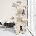 Go Pet Club 68-Inch Multi-Level Cat Tree Tower for Large Cats with Sisal Posts, Hanging Basket and Perches