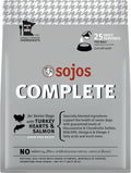 Bag of freeze-dried raw senior dog food, turkey and salmon