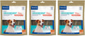 Three packages of vegetable-based dental chews for small dogs with loose chews