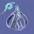 Reflective Cat Vest Harness and Leash Set, Adjustable, Blue, Small