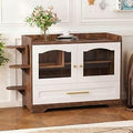 Hidden Cat Litter Box Cabinet Enclosure with Drawer and Runway