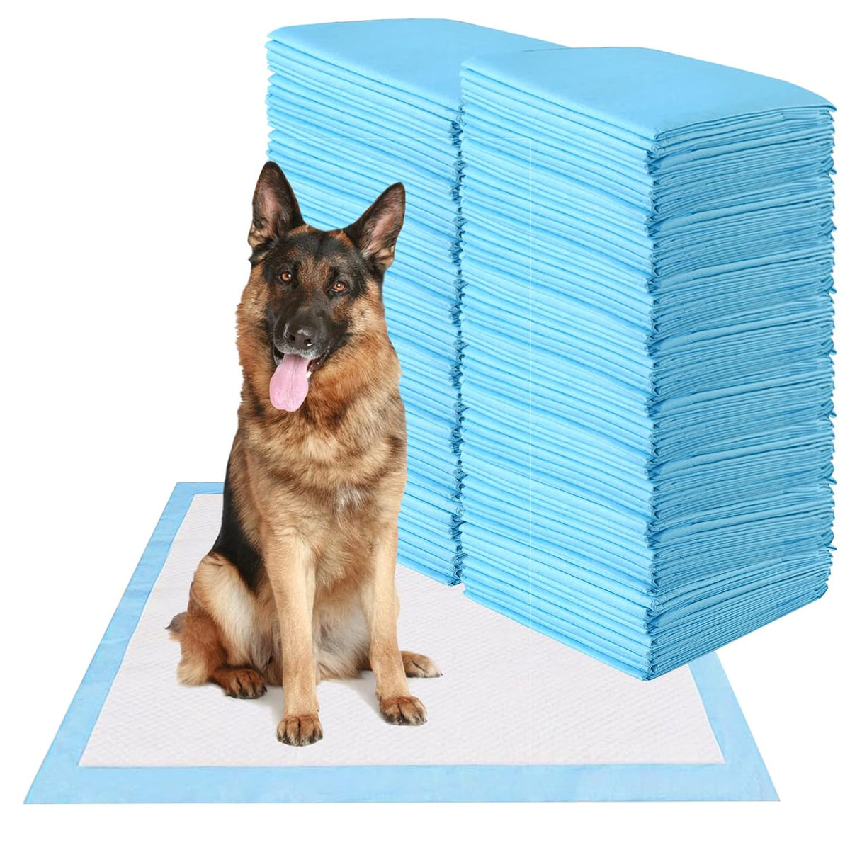 Large 36 by 24 inch disposable dog pee pads stacked – view 6