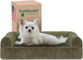 Navy blue fleece and corduroy chaise dog bed with single bolster – view 10