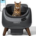 Open top self-cleaning cat litter box with app control