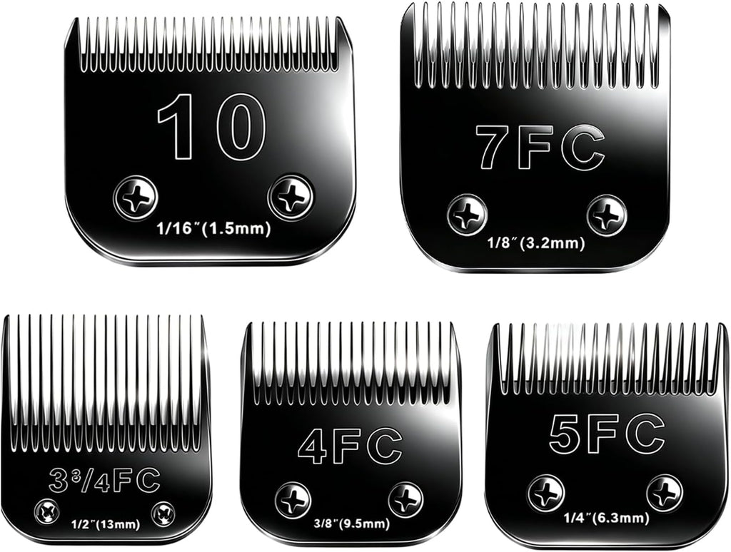 Six detachable dog clipper blades in assorted sizes – view 9