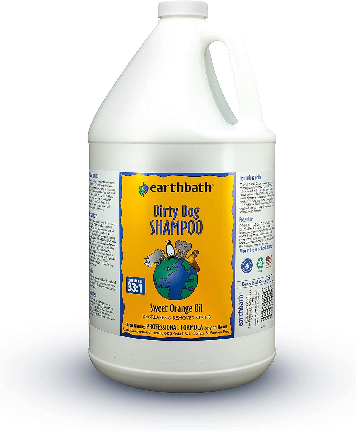 Bulk 2.5 gallon bottle of sweet orange dog shampoo – view 3