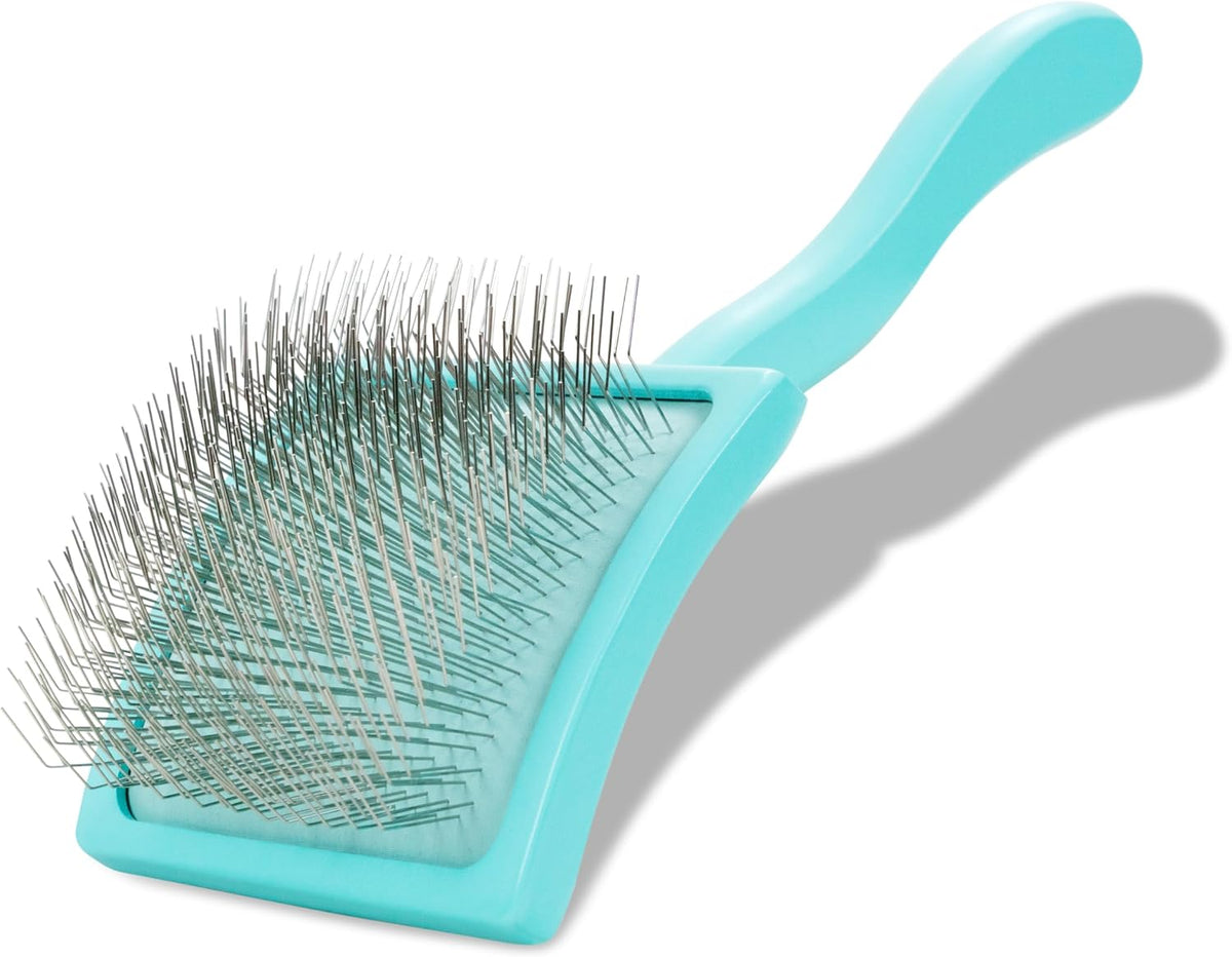 Coral large slicker dog brush with extra-long angled pins – view 6
