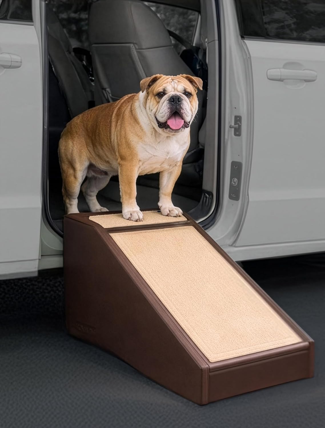 Coffee bean colored stair and ramp combination pet steps
