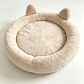 Ear-Shaped Round Cat Bed, Ultra Soft Plush Cat Nest
