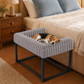 Elevated bedside pet bed attached to the side of a human bed
