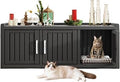 KAMABOKO Hidden Cat Litter Box Enclosure with 3 Doors and Multiple Windows, Waterproof PP, for Large Cats