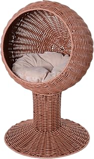 Elevated Cat Bed with Rotatable Egg Chair Pod