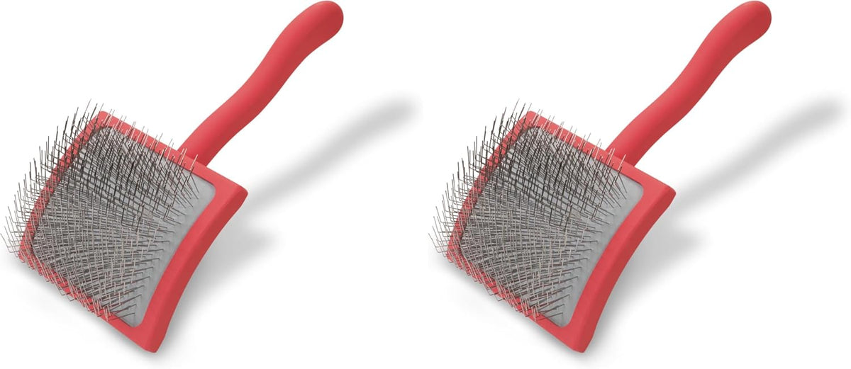Coral large slicker dog brush with extra-long angled pins