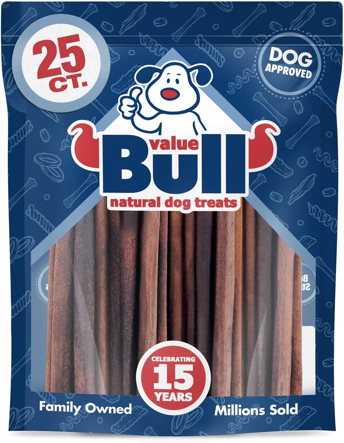 Pile of thin 12 inch beef collagen chews for small dogs – view 4