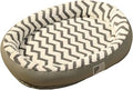 Oval Leather Pet Bed for Dogs and Cats, Removable Cushion, 100x75cm