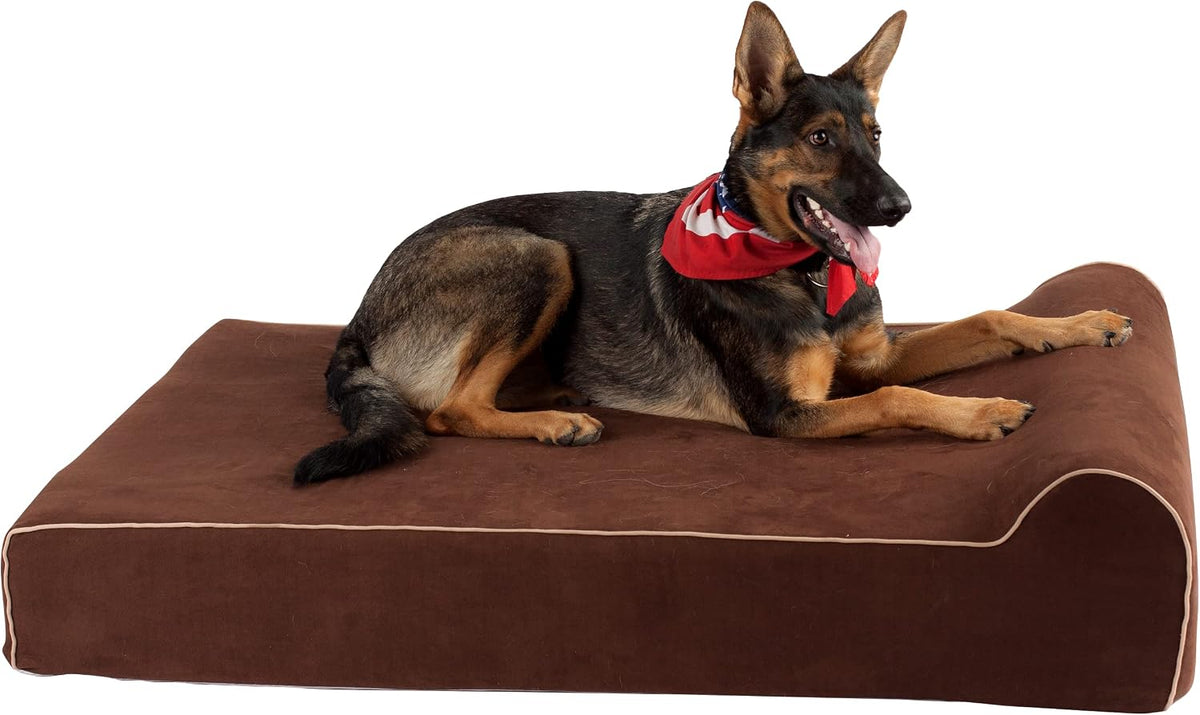 Tan XXL orthopedic memory foam bed for large dogs, 60 x 48 x 7 in – view 2