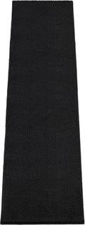 Black chenille entryway mat for dog paws