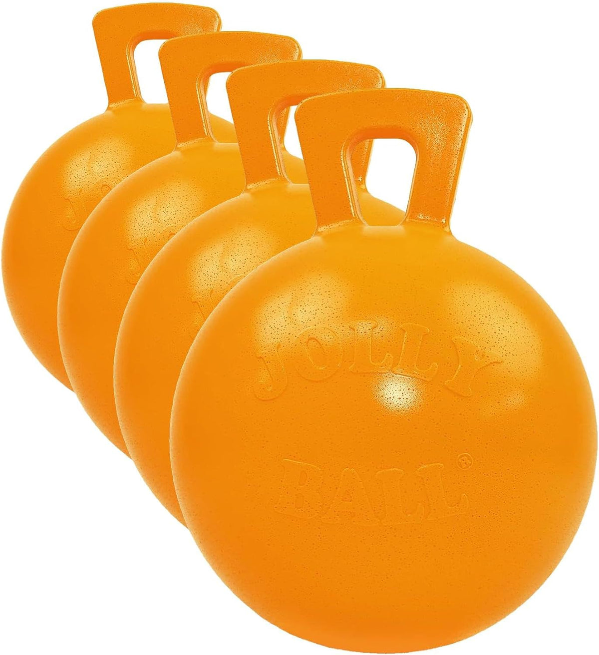 Blue 4.5 inch heavy duty ball dog toy with handle – view 16
