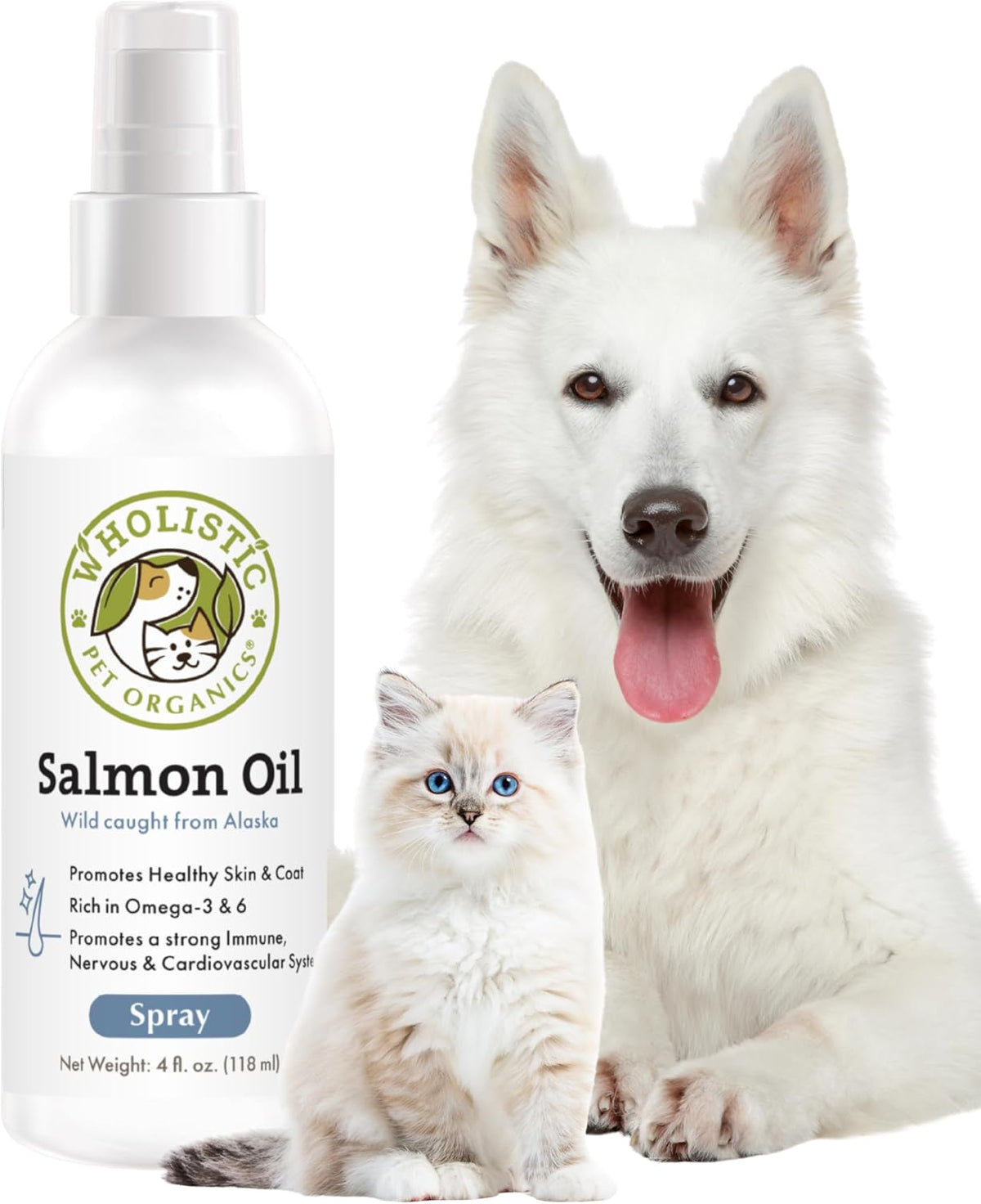 Container of 500 wild Alaskan salmon oil softgels for dogs and cats – view 3