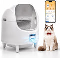 Open-top self-cleaning automatic cat litter box