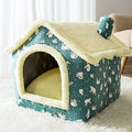 Soft Enclosed Cat Bed Tent with Removable Cushion for Kittens and Puppies, Size S (Within 3.5KG)