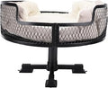 Cat Desk Bed, Stainless Steel Elevated Round Desktop Pet Bed