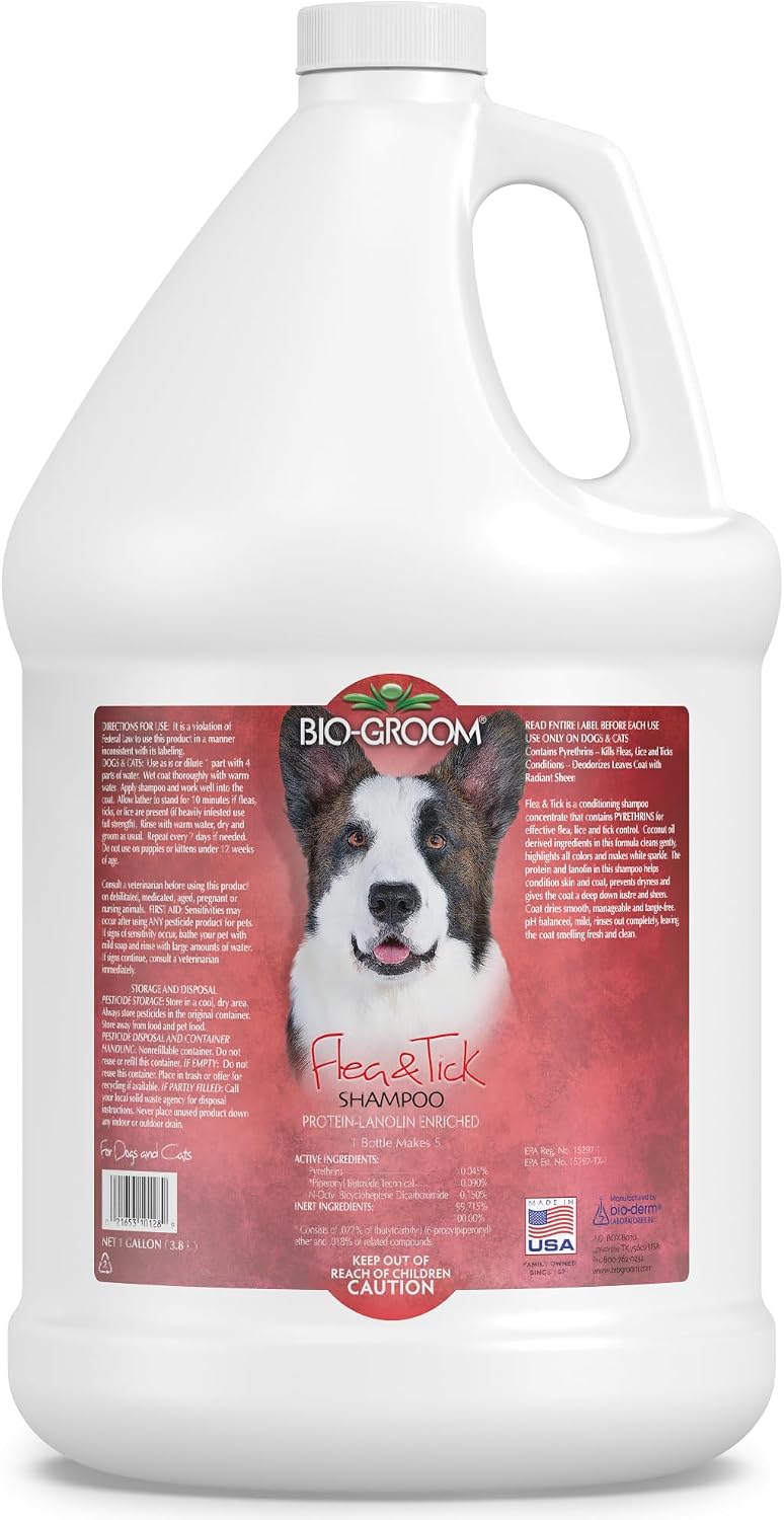2.5 gallon jug of flea and tick protein-lanolin dog shampoo – view 6