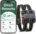 Two rechargeable dog training collars with smartphone app control screen