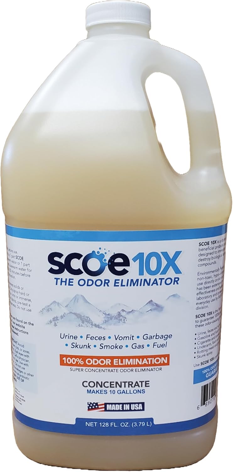 Bottle of 10X concentrate pet odor eliminator, 128 oz