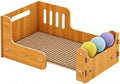 Sisal Cat Scratcher Lounge Bed with Scratching Board, Breathable, for Living Room, Size L