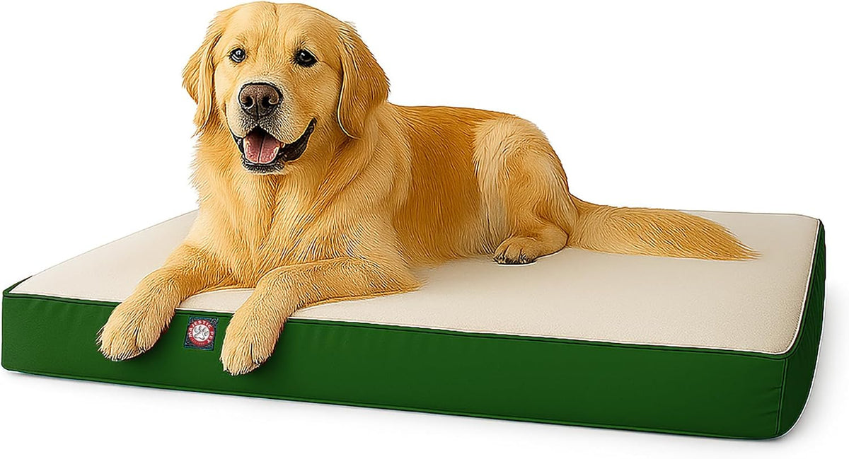 Black rectangle orthopedic memory foam crate dog bed, 48 by 34 inches – view 4