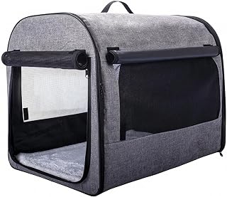Pet Carrier with Mesh Ventilation Panels, Comfortable, for Vehicle Placement and Appointment Visits, Size M