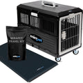Dark gray collapsible pet carrier and crate for cats and small dogs – view 2