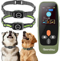 Wireless invisible dog fence transmitter with two dog collars