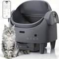 Coffee brown open-top automatic self-cleaning litter box – view 3