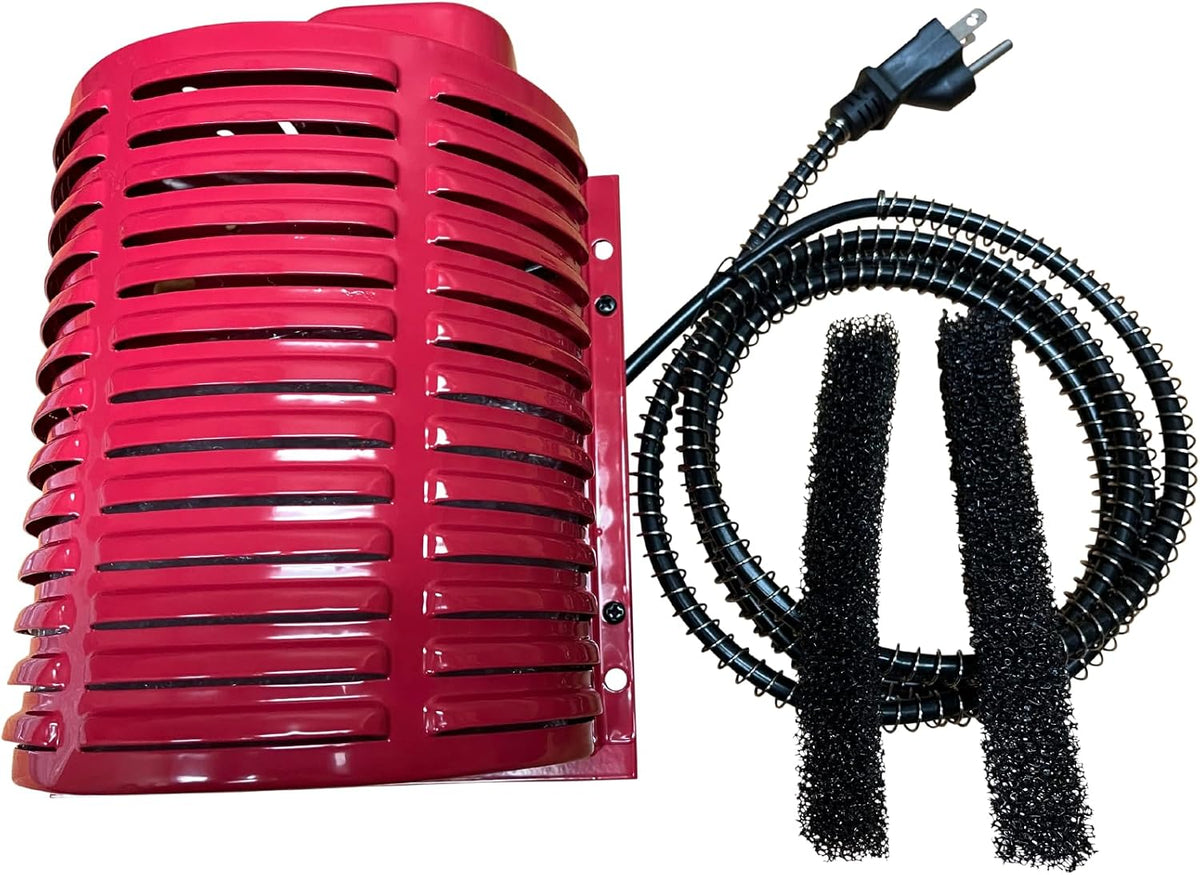400W dog house heater mounted on an interior wall