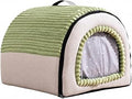 Portable Indoor Cat Shelter House with Top Handle and Adjustable Privacy Curtain, XXL