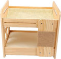 Double-Layer Cat Bed with Scratching Board for Indoor Cats